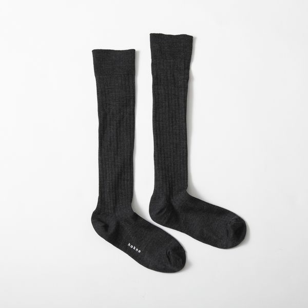 hakne/メリノウールリブハイソックス -タイツ苦手派にも支持される